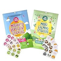 (1 Pack) and ZenPatch (1 Pack) Bundle - 60 Mosquito Stickers and 24 Calm Enhancing Stickers - The Original Non-Toxic, Chemical Free, Natural Relief for Mosquitos and Mood Support