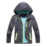 Hiheart Boys Girls Outdoor Quick Dry Lightweight Jacket with Hood