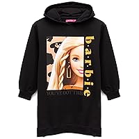 Barbie Hoodie Dress Girls Kids Doll Leopard Print Black Sweater Clothes