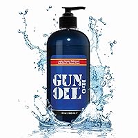 Gun Oil Water Based Lube 32 Ounce Premium Personal Lubricant, Long Lasting Non Staining Condom Compatible Toy Safe PH Balanced Hypoallergenic Paraben Free Intimate Lubes for Women Men & Couples