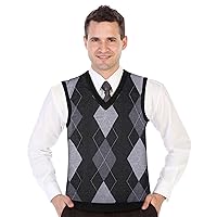 Gioberti Mens Super Soft Diamond Knitted Sleeveless Vest