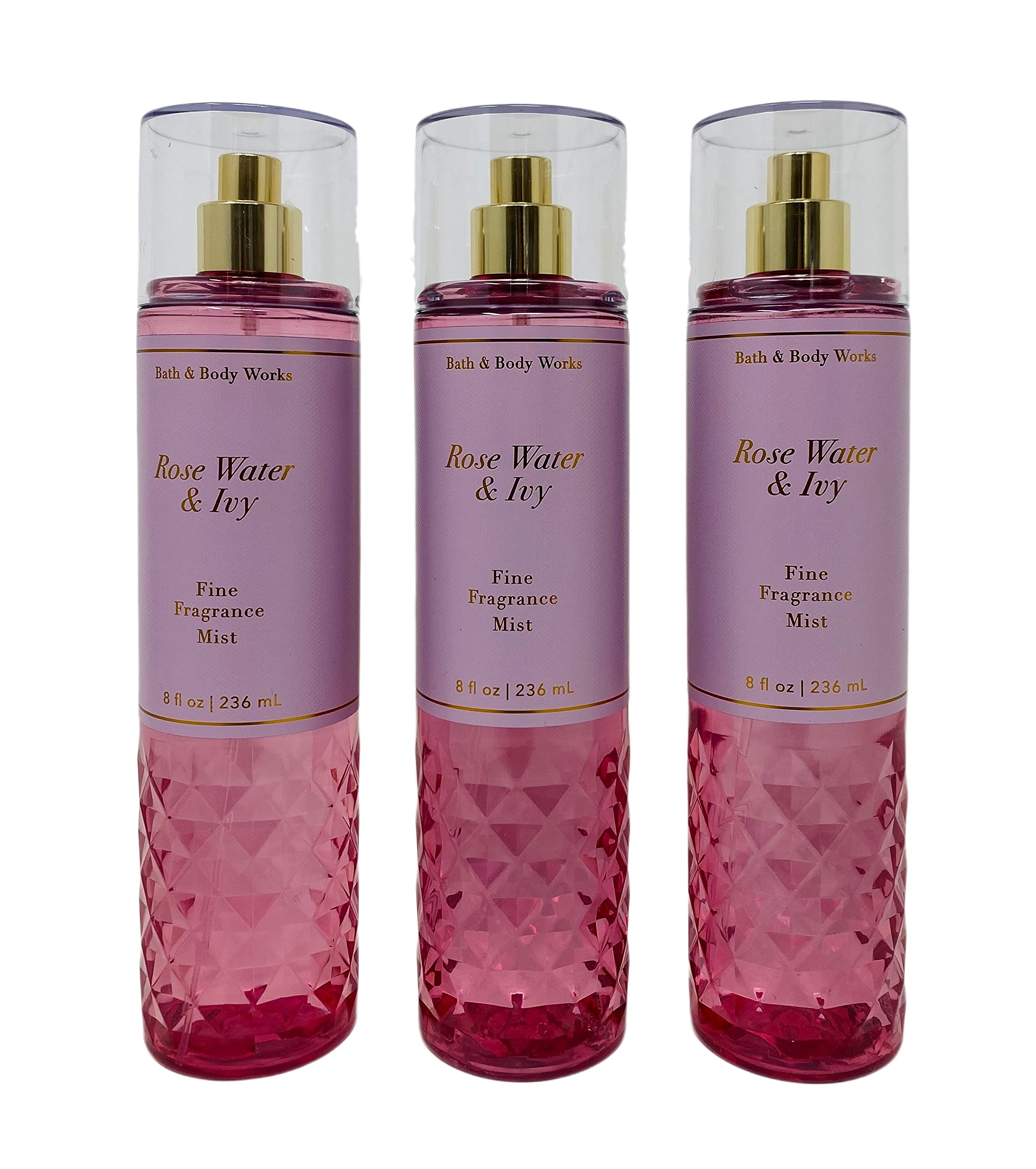 Bath and Body Works ROSE WATER & IVY Fine Fragrance Mist lot of 3