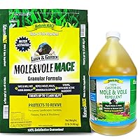 Nature's MACE Mole and Vole MACE 22lb. Granular Bag Plus 1 Gallon Pure Castor Oil - Mole and Vole Repellent Kit
