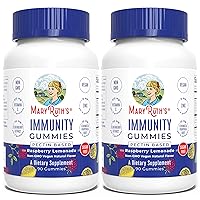 Immunity Gummies 5-in-1 by MaryRuth's (Raspberry Lemonade) | Powerful Blend of Zinc, Elderberry, Vitamin C, Vitamin D, and Echinacea for Kids & Adults | Vegan, Non-GMO, Gluten Free | 90ct | 2 Pack