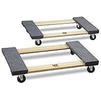 WEN 1320 lbs. Capacity 18 in. x 30 in. Hardwood Furniture Moving Dolly, Two Pack