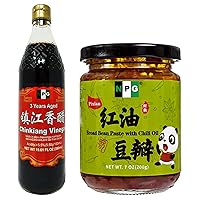 NPG Chinkiang Vinegar 19.61 fl oz and Pixian Broad Bean Chili Paste 7 oz
