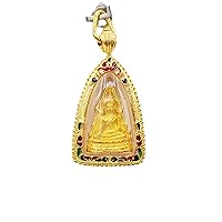 Phra Phuttha Chinnarat Amulet Pendant Asian 22k 18K Thai Baht Yellow Gold Plated Jewelry from Thailand