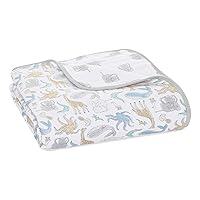 aden + anais essentials Dream Blanket, Muslin Baby Blankets for Girls & Boys, Ideal Lightweight Newborn Nursery & Crib Blanket, Unisex Toddler & Infant Bedding, Shower & Registry Gift, Natural History