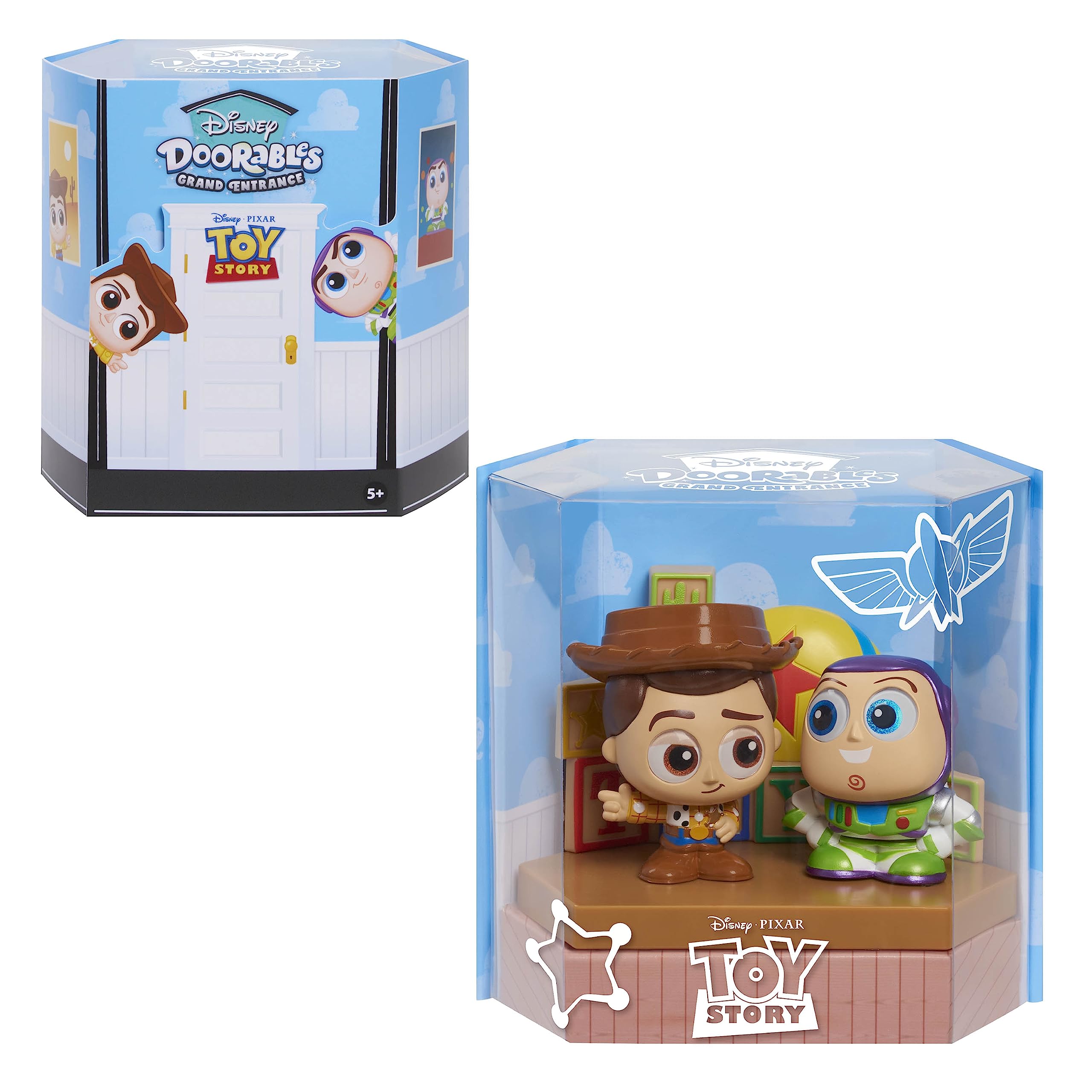 DOORABLES Disney New Grand Entrance 3-inch Collectible Figures Buzz Lightyear and Woody, Amazon Exclusive