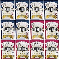 Full House: 12 Pack Jumbo Index Playing Cards - 6 Blue & 6 Red Decks - Value Pack, Classic 52 Card Decks to Use in Your Games, Poker Sized Cards