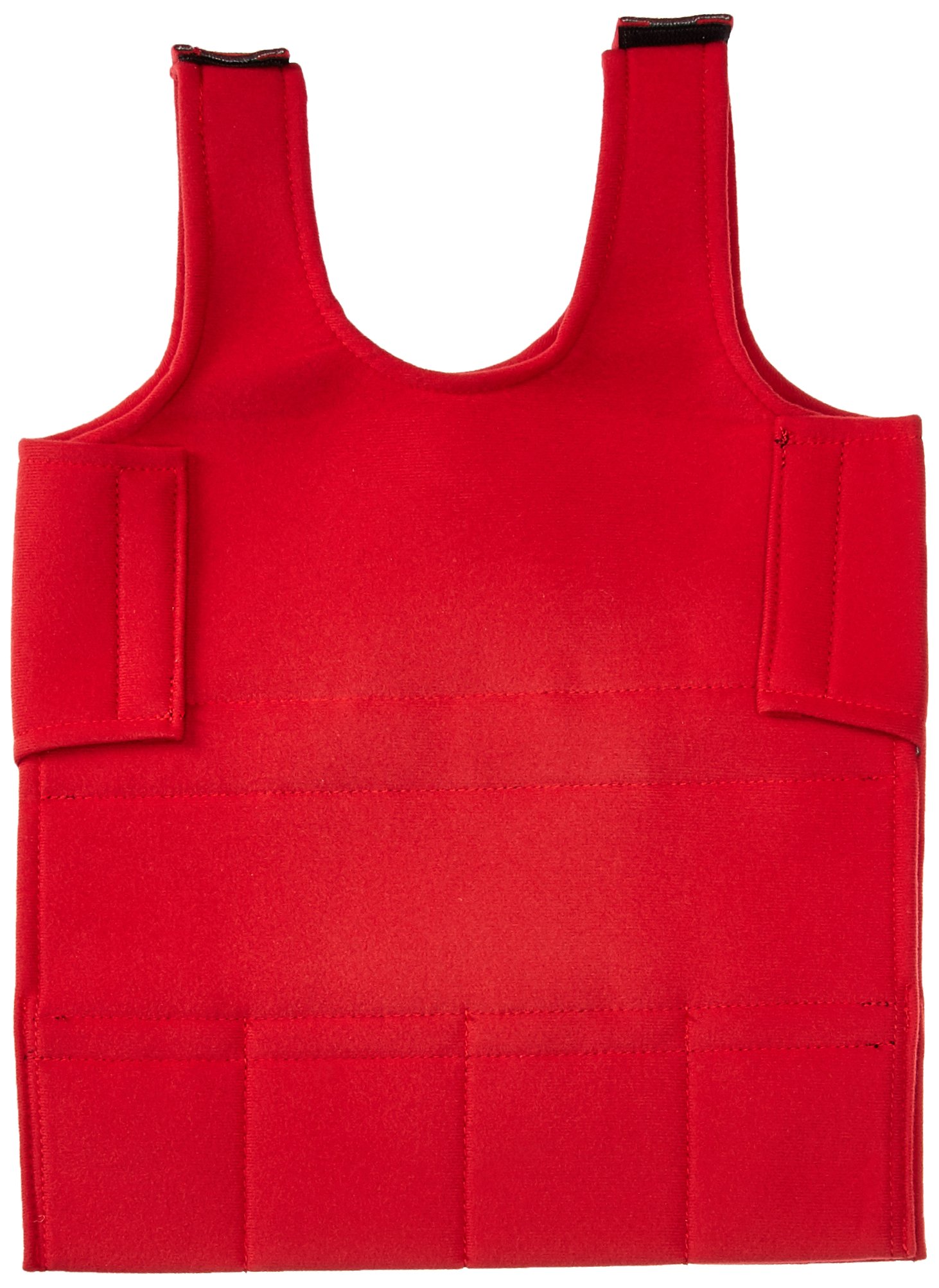 Abilitations Weighted 2 Pound Vest, 24 x 12 to 16 Inches, Red, X-Small
