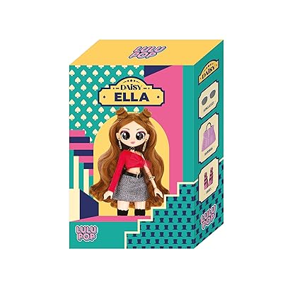 LULUPOP Daisy Ella K-pop Fashion Doll with Stand & Accessories Including Purse, Earrings, Sunglasses, Heels, Brush & More, Toy for Girls 3 Years Old and Up