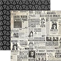 Paper House Productions Newspaper Double Sided Scrapbook Paper, Multi