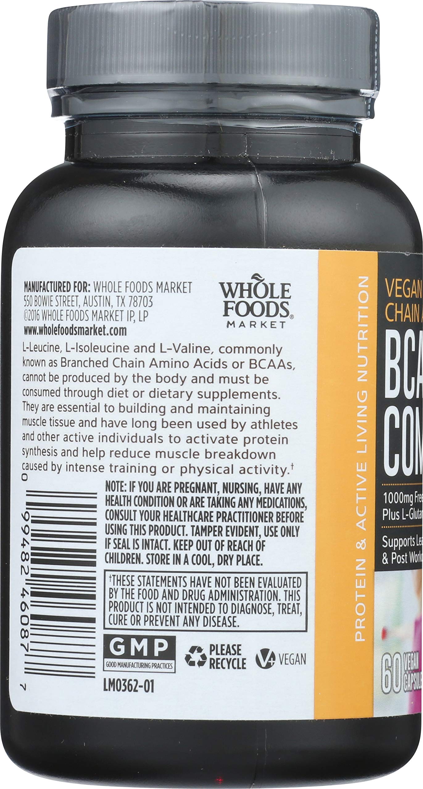 Whole Foods Market, BCAA Complex, 60 ct