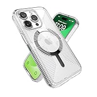 Speck Clear iPhone 15 Pro Case - Slim, Built for MagSafe, Drop Protection Grip - Scratch Resistant, Anti-Yellowing, 6.1 Inch Phone Case - GemShell Grip Clear