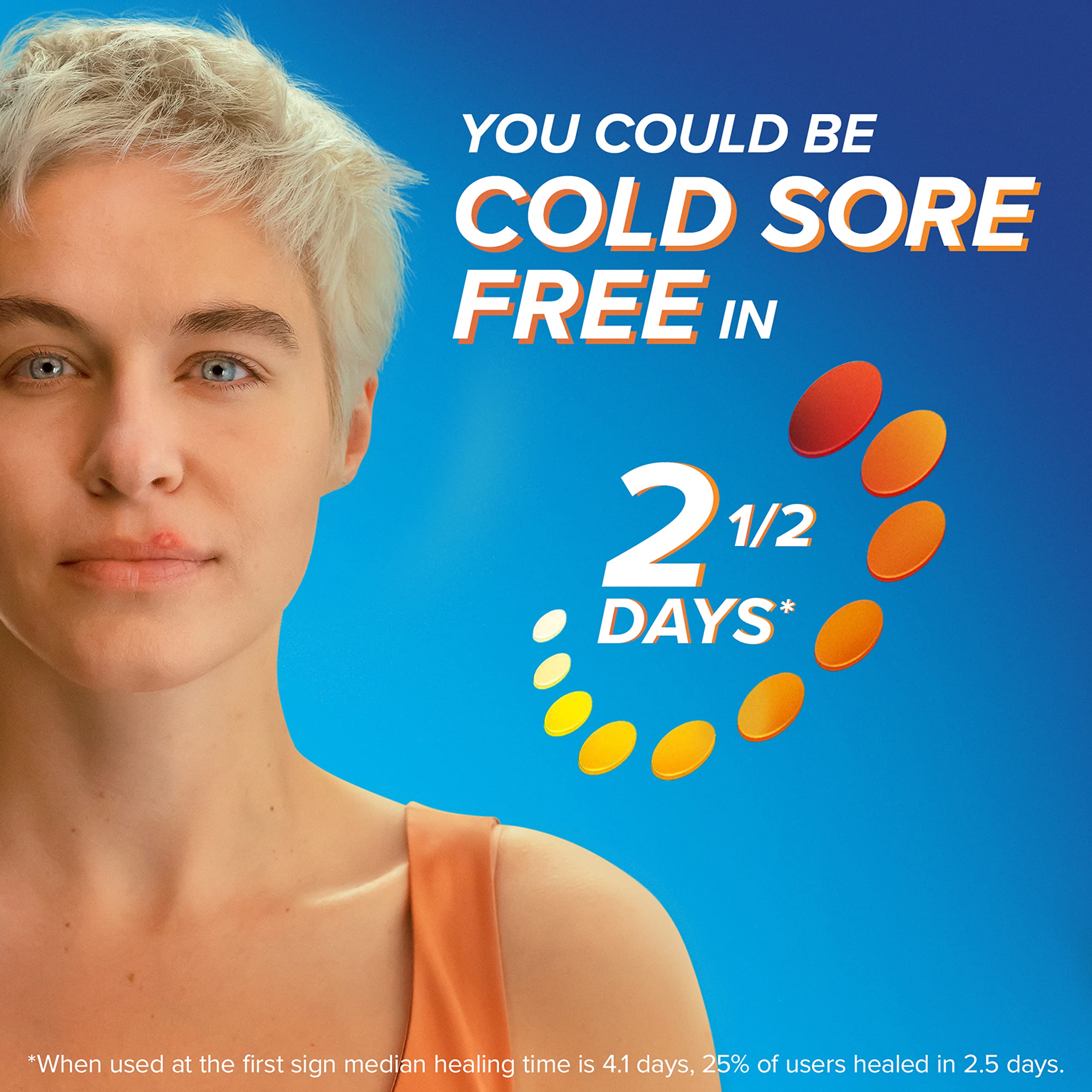 Abreva 10% Docosanol Cold Sore Treatment, Treats Your Fever Blister in 2.5 Days - 0.07 oz Tube