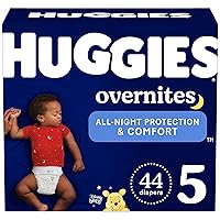 Huggies Size 5 Overnites Baby Diapers: Overnight Diapers, Size 5 (27+ lbs), 44 Ct