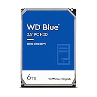 Western Digital 6TB WD Blue PC Internal Hard Drive HDD - 5400 RPM, SATA 6 Gb/s, 256 MB Cache, 3.5