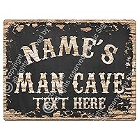 Name's Man CAVE Custom Personalized Tin Chic Sign coaster Rustic Vintage Style Retro Kitchen Bar Pub Coffee Shop Decor 9