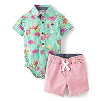 baby-boys Short Sleeve Button Up and Shorts SetShorts