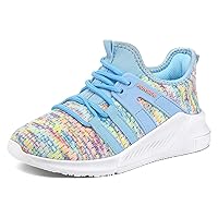 RUNSIDE Girls Lightweight Sneakers Kids Tennis Sports Shoes Lace-up for Running/Walking, Toddler/Little Kid/Big Kid