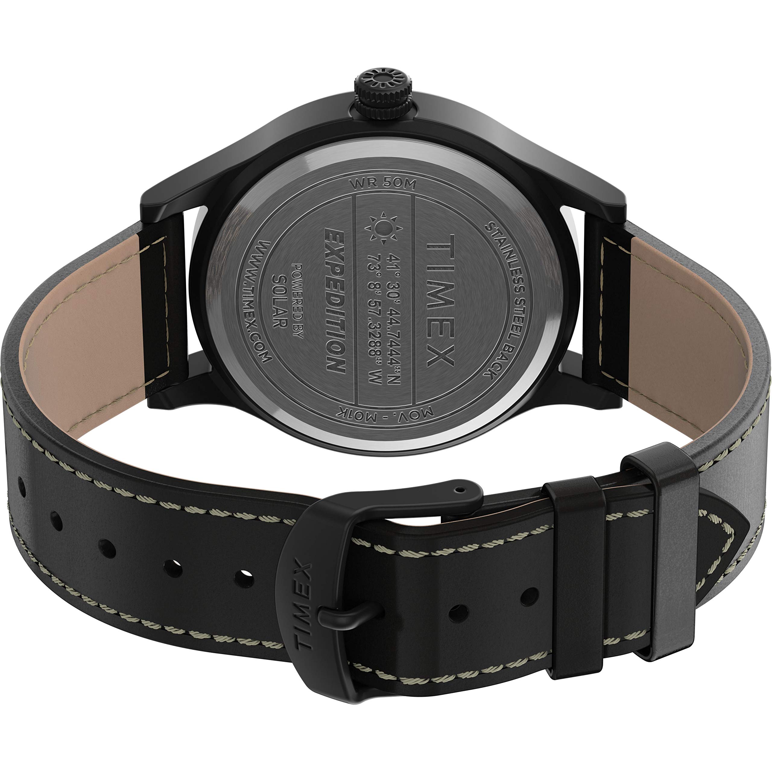 Mua Timex Men's TW4B18500 9J Expedition Scout Solar 40mm Black Leather  Strap Watch trên Amazon Mỹ chính hãng 2023 | Giaonhan247