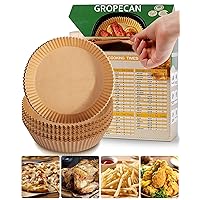 Air Fryer Disposable Paper Liners, 125 Pcs Round Parchment Cooking Liner for Ninja AF101 Airfryer, Microwave Oven, Frying Pan, 8 Inch Oil-proof Air Fryers Filters Sheets for 2 3 4 4.5 Qt Basket Baking