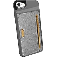 Smartish iPhone SE Wallet Case - Wallet Slayer Vol. 2 [Slim + Protective + Grip] Credit Card Holder for Apple iPhone SE 2022/2020 & iPhone 7/8 - Gray Area