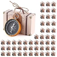 50pcs Packaging Candies Box Gift Candy Boxes Chocolate Box Compass Sweets Candy Box For Wedding Valentines Day Party Packaging Box Rose-gold Party-favor Supplies