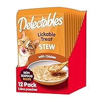 Delectables Non-Seafood Stew Lickable Wet Cat Treats, Chicken, 1.4 oz (Pack of 12)