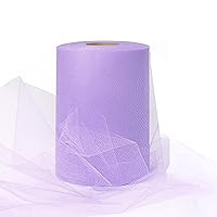 Expo International Decorative Matte Tulle, Roll/Spool of 6 Inches X 100 Yards, Polyester-Made Tulle Fabric, Matte Finish, Lightweight, Versatile, Washable, Easy-to-Use | Lavender