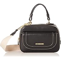 Love Moschino Women's JC4116PP1GLR0 Handbag, Black, 16X22X7