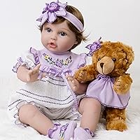 Reborn Baby Dolls Girl - 22 Inches Realistic Soft Vinyl Newborn Baby Doll That Look Real, Best Toy for Kids Ages 3+