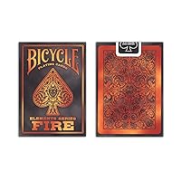 Bicycle Fire Element Poker Size Standard Index Playing Cards 2 PACK