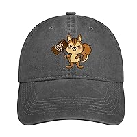 Cute Chipmunk Unisex Denim Hat Casual Baseball Cap Dad Hat Trucker Caps with Adjustable