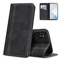 for Samsung Galaxy Note 10 Plus Phone Case Wallet Card Holder Magnetic Closure Kickstand PU Luxury Leather Shockproof Soft Flip Folio Cover for Samsung Note 10 Plus 6.8