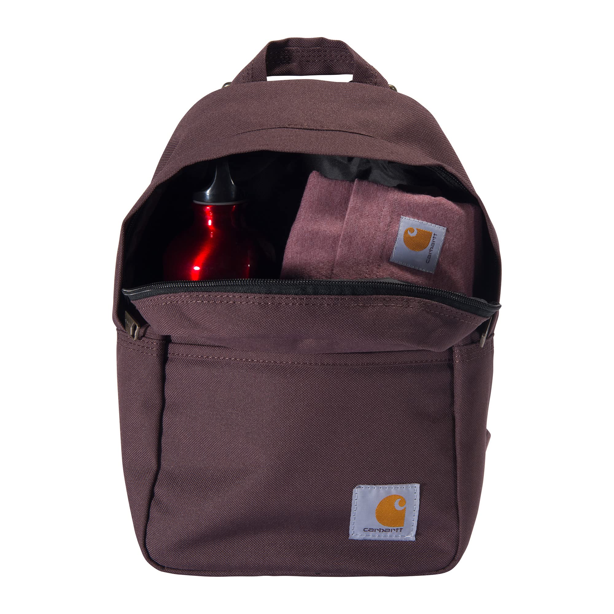 Carhartt Classic Mini Backpack, Durable, Water-Resistant Backpack with Adjustable Shoulder Straps, Wine