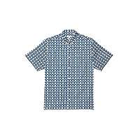 Lacoste Boys' Short Sleeve Button Down Collared Shirt W/All Over Print