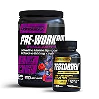 Peak Performance Stack | Testodren & Stimulant Free Pre-Workout Bundle | Exercise Enhancing | Improve Energy | Made in USA