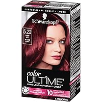 Schwarzkopf Color Ultime Hair Color, 5.22 Ruby Red, 1 Application - Permanent Red Hair Dye for Vivid Color Intensity and Fade-Resistant Shine up to 10 Weeks