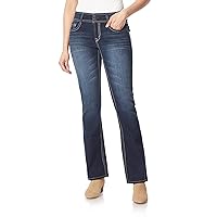 WallFlower Women's Luscious Curvy Bootcut Mid-Rise Insta Stretch Juniors Jeans (Standard and Plus), Betsy, 11 Long