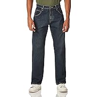 Wrangler Mens Rugged Wear Relaxed Straight Fit Mid Rise Jeans