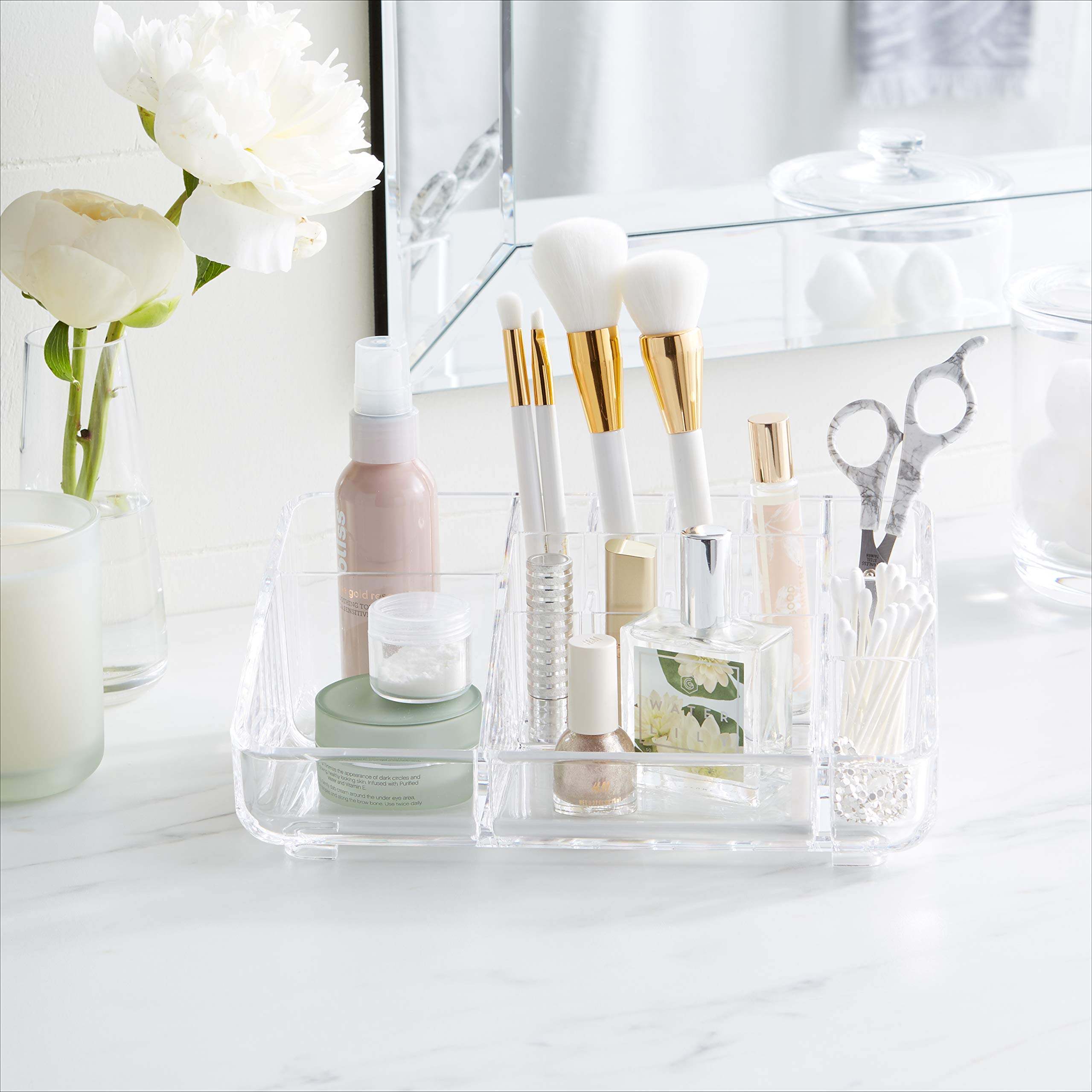 Amazon Basics Square Acrylic Cosmetic Makeup Organizer Storage, Medium