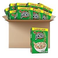 Kellogg's Apple Jacks Cold Breakfast Cereal, 8 Vitamins and Minerals, Kids Snacks, Large Size, Original, 8.2lb Case (10 Boxes)