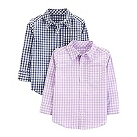 Boys' Long-Sleeve Woven Shirt, Pack of 2