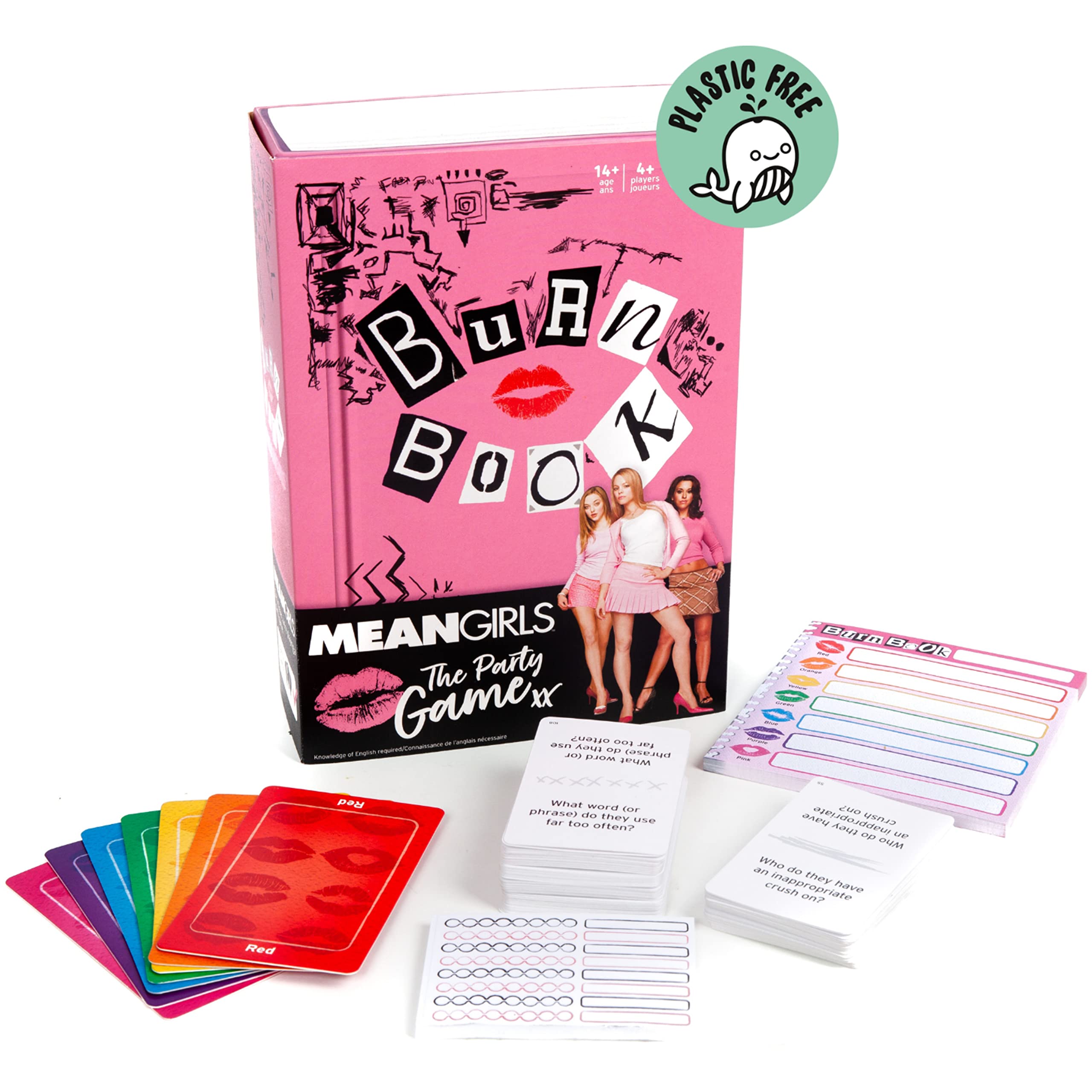 Mean Girls Burn Book Party Card Game Family Board Game Based on The Comedy Movie, for Adults and Teens Ages 14 and up