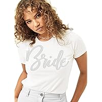 Real Crystal Rhinestone Bride & Bridal Party Shirts - Bride Squad Wedding Tees for Bridesmaid - Bachelorette Party Outfits