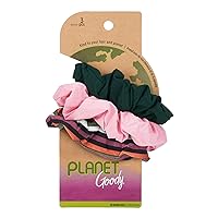 Planet Goody Ouchless Hair Scrunchie - 3 Count, Assorted Camilla Stripe - Hair Accessories for Women and Girls