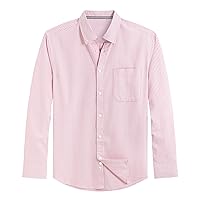 J.VER Men's Oxford Shirt Solid Casual Button Down Collar Shirts Long Sleeve Dress Shirts with Pocket