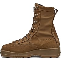 Belleville 330COY ST 8 Inch Hot Weather Steel Toe Flight Combat Boots for Men - AR 670-1/AFI 36-2903 Coyote Brown USMC Navy Air Force with FOD Traction Outsole; Berry Compliant